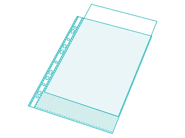 Sachet de 10 pochettes à soufflet sans rabat - polypropylène 20/100e