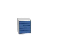 ladekast HxBxD 600x525x550mm 5laden romp RAL7035 front RAL5010