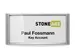 Badge Durable 8542 classic avec aimant 34x74mm gris argenté