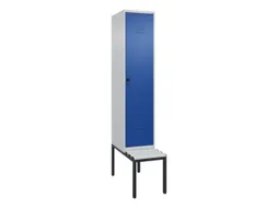 locker met bank,HxBxD 2120x400x815mm,1vak,vak B 400mm,draaigrendel