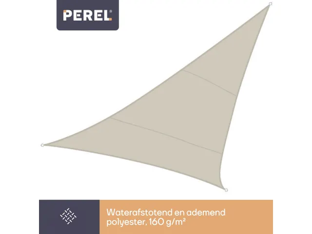 Voile solaire triangulaire 5x5x5m Crème