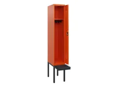 locker met bank,HxBxD 1950x300x815mm,1vak,vak B 300mm,cilinderslot