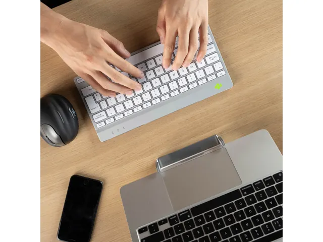 Compact Break ergonomisch toetsenbord Azerty BE Wit draadloos