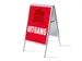 Stoepbord A1 complete set met print "UITGANG" Rood