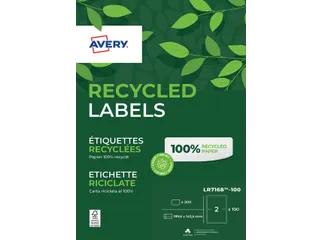 Etiket Avery LR7168-100 199.6x143.5mm recycled Wit 200 stuks - 3