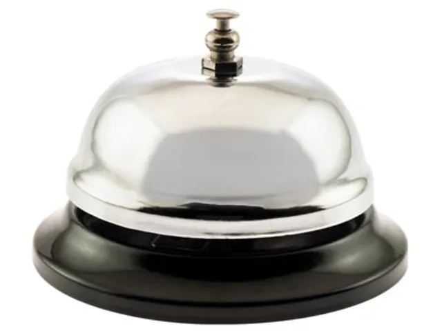 Receptiebel, uit staal, diameter 85 mm