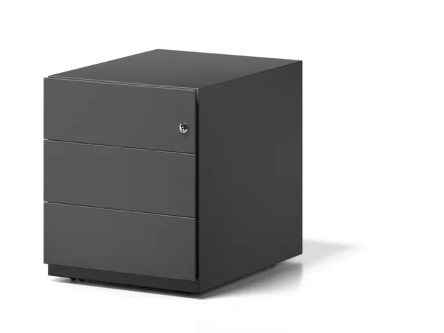 Mobiel Ladenblok 495x420x565mm 3laden Cilinderslot Zwart