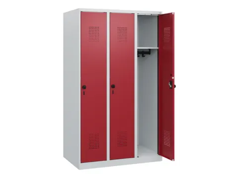 schoollocker,HxBxD 1530x900x500mm,3vak,vak B 300mm,draaigrendel