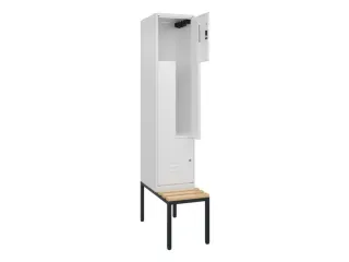 Z-garderobekast,HxBxD 2120x400x815mm,2vak,vak B 400mm,cil.-slot - 2