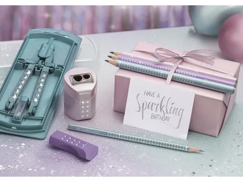 Potlood Faber-Castell Grip sparkle rose metallic