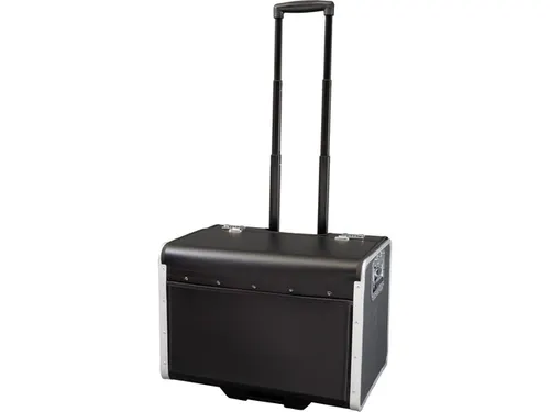 Trolley pilotenkoffer Alassio PARMA zwart imitatieleer.
