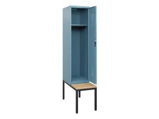 locker met bank,HxBxD 1950x400x815mm,1vak,vak B 400mm,cilinderslot - 1