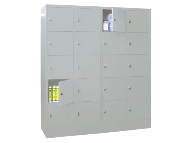 armoire multicases,HxlxP 1850x1600x500mm,RAL7035,face avant RAL7035