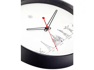 Wandklok nXt Worldtour dia 30cm kunststof zwart - 4