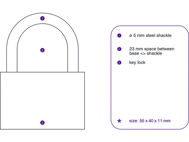Hangslot Pavo Messing 40mm met 3 sleutels