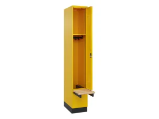 locker met bank,HxBxD 1950x300x815mm,1vak,vak B 300mm,cilinderslot - 1