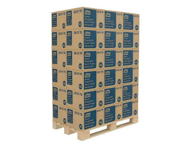 Tork 290179 Handdoek Singlefold H3 Z-vouw Advanced Groen Pallet