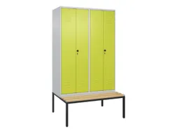 locker voor scheiding van kleding,HxBxD 2120x1200x815mm,4vak