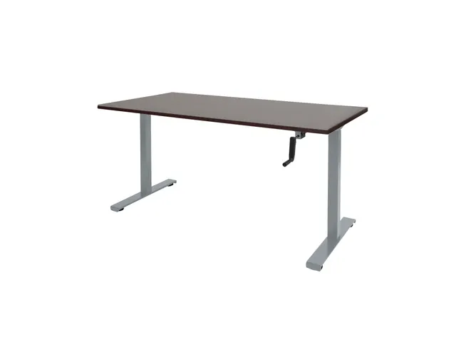 Slinger Bureau Zit-sta Aluminium Poot 160x80cm Blad Logan Eiken