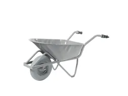 kruiwagen,80l,HxBxD 620x590x1450mm,staal-bak,grijs,staal,PU-banden