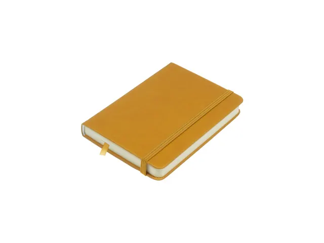 Carnet de croquis Kangaro A6 couverture rigide en PU jaune ocre avec 8
