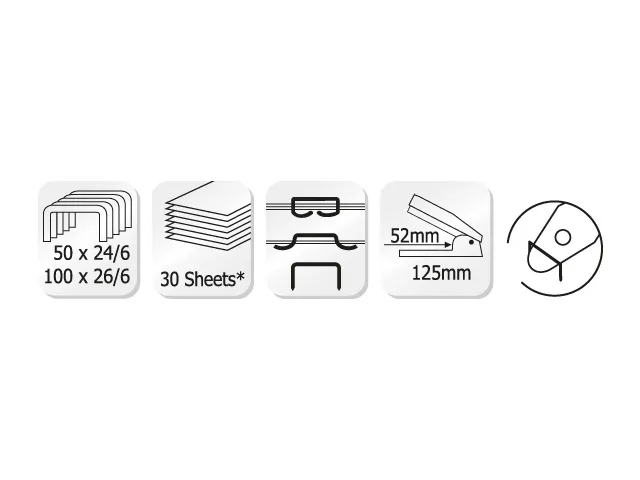 Agrafeuse Kangaro Nowa-35s blanc max 25 feuilles 24/6 Agrafes