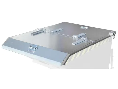 2-Dlg. Klapdeksel,Staal,V. Kiepbak 0,5M³,Verzinkt