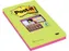 Memoblok 3M Post-it 5845 Super Sticky 127x203mm lijn assorti kleur 90