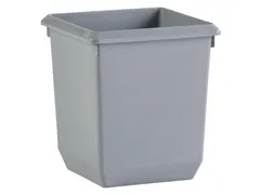 Papierbak Kunststof Vierkant Taps 31cm hoog 21 liter Grijs