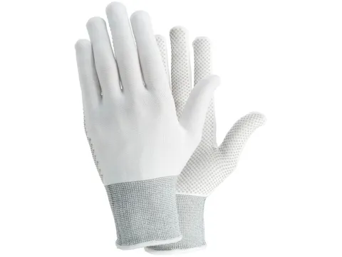 Tegera 931 katoenen precisiehandschoenen, grijs/wit, maat 7