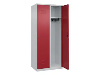 locker,HxBxD 1850x800x500mm,2vak,vak B 400mm,cil.-slot,staand op vloer - 1