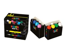 Verfstift Posca PCM22 Mop'R XXL punt 3-19mm 8 stuks assorti