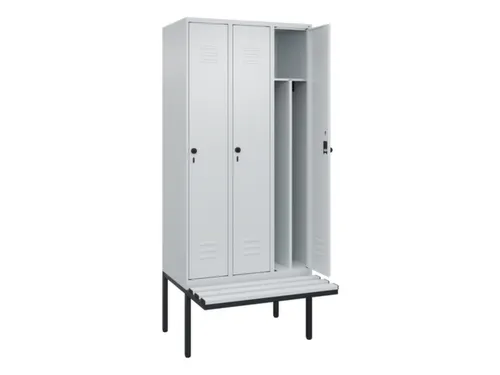 locker voor scheiding van kleding,HxBxD 2120x900x815mm,3vak