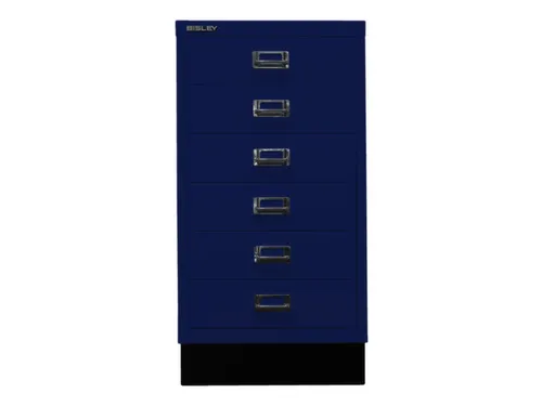 kantoor-ladekast HxBxD 670x349x432mm 6 laden romp oxfordblauw staal