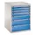 ladekast HxBxD 1000x805x695mm 7laden vergrendeling RAL7035 RAL5012