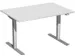 Av. régl. él. hauteur bureau assis/debout,finition gris clair