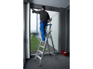 Ladder Aluminium Bordes H 1 25M 5Treden Incl. Bordes - 4