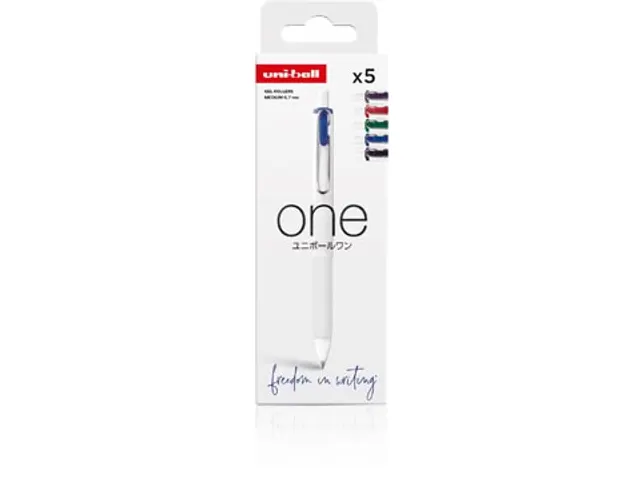 ONE gelroller 0,7 mm assorti, set van 5 stuks