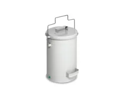 veiligheidsafvalbakken,25l,HxØ 500x270mm,romp staal RAL7035