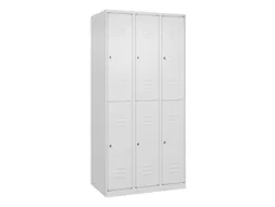 dubbeldekse locker,HxBxD 1850x900x500mm,3x2vak.,vak B 300mm,cil.-slot