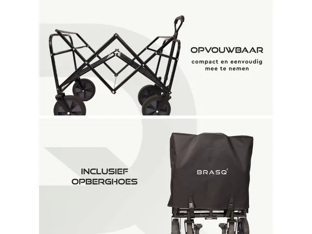 Bolderkar Opvouwbaar Zwart