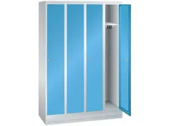 garderobekast,HxBxD 1800x1200x500mm,4vak,vak B 300mm,cil.-slot,sokkel