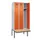 locker met bank,HxBxD 2120x900x815mm,3vak,vak B 300mm,cilinderslot