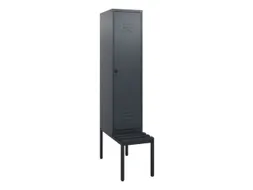 locker met bank,HxBxD 1950x400x815mm,1vak,vak B 400mm,draaigrendel