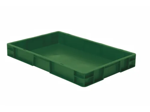 Euronorm-stapelbak 14.5l 75x600x400mm Wanden/bodem Gesloten Groen