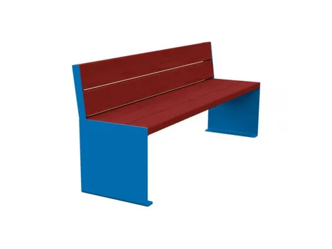 zitbank,B 1800mm,3latten,hout-zitting Mahonie,zitting H 450mm