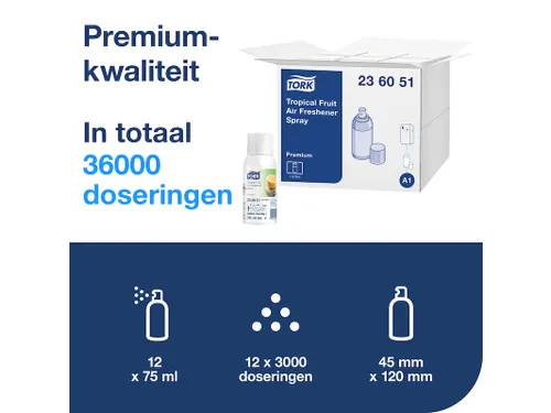 Luchtverfrisser Tork A1 236051 Air freshner fruit 75ml Navulling