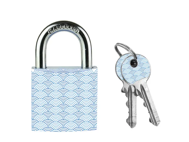 Hangslot Masterlock 30mm golven motief met 2 sleutels