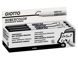 Robercolor whiteboardmarker, medium 4mm ronde punt, zwart - 1