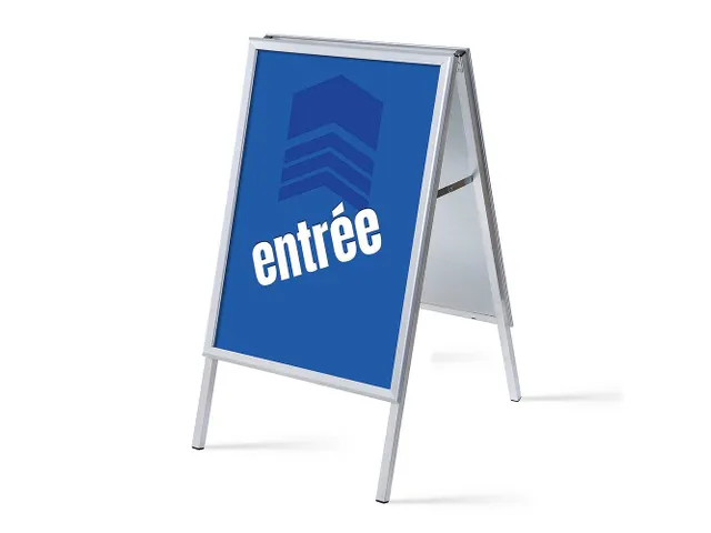 Stoepbord A1 complete set met print "ENTRÉE" Blauw